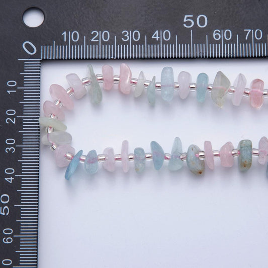Natural Gemstone Smooth Freeform Rondelle Beads Semi Precious Morganite Gemstone Beads Jewelry Making Bracelet Necklace WA-2103