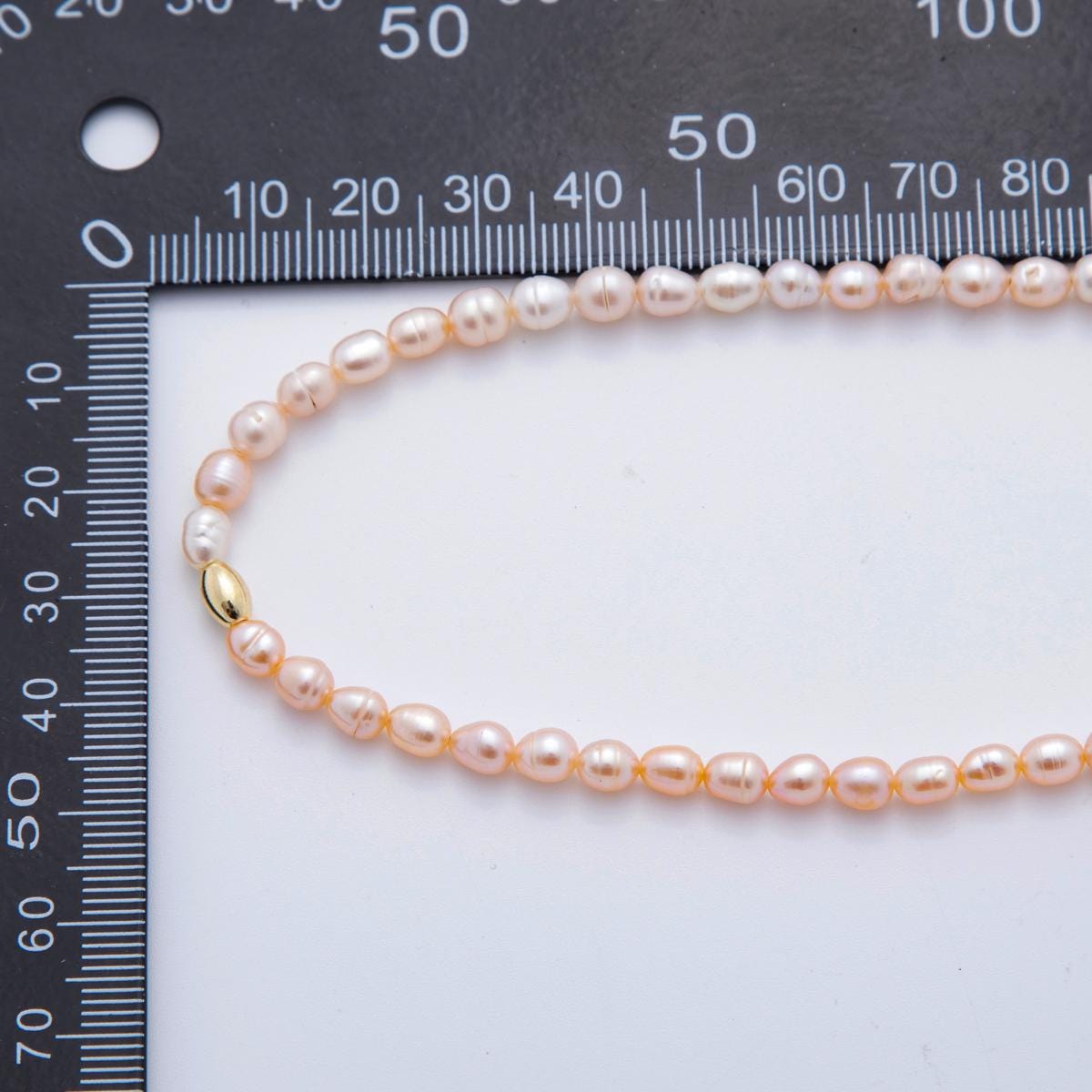 Multi-Color Freshwater Pearl Necklace – Natural Lavender, Pink, White Pearls with Gold Accent Beads 24k Gold Filled 16 inch Necklace WA-3224