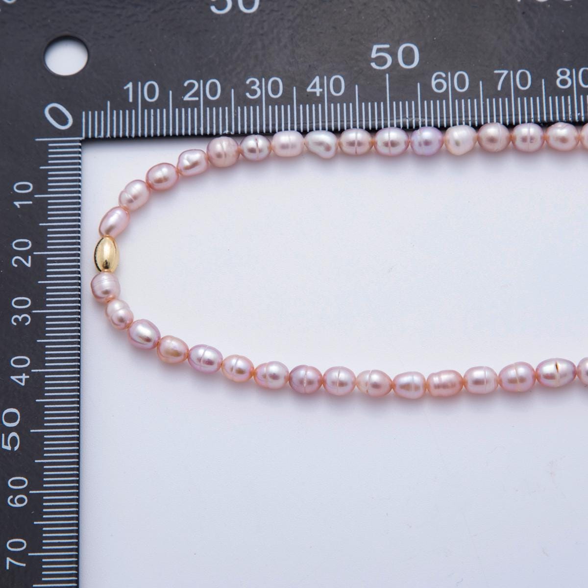 Multi-Color Freshwater Pearl Necklace – Natural Lavender, Pink, White Pearls with Gold Accent Beads 24k Gold Filled 16 inch Necklace WA-3224