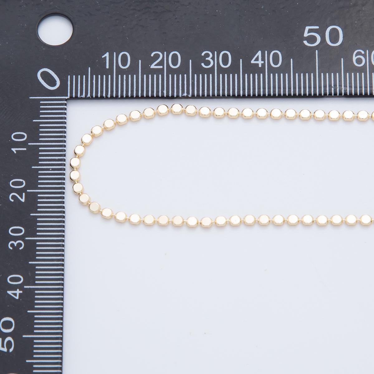 16k Gold Fill 17.5 inch Chain ready to use gold Round Bead necklace chain layering dainty necklace WA-3264