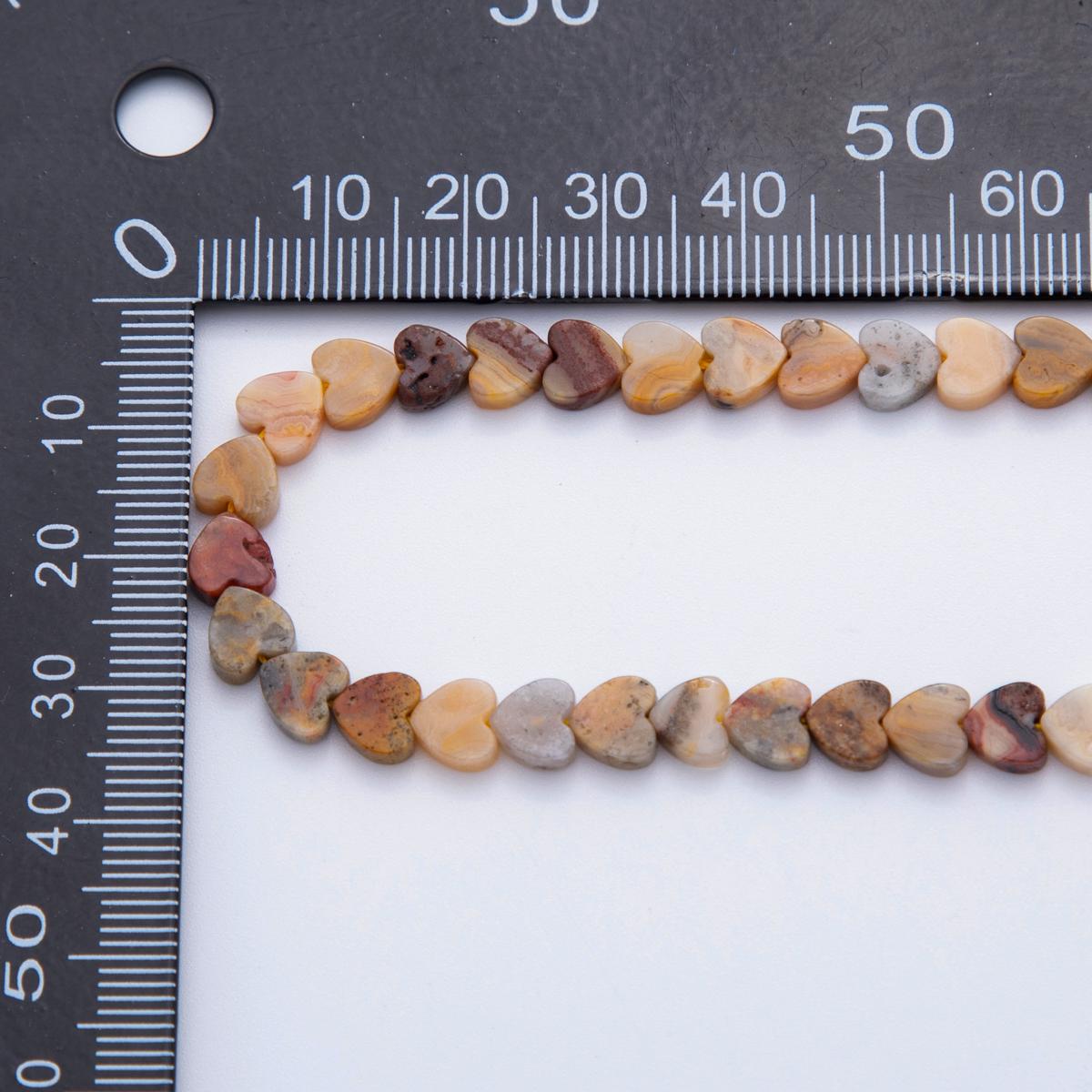 8mm Heart Beads Clover Natural Gemstone Beads Genuine Stone Bead for Bracelet Necklace Jewelry Supply Tourmaline, Onyx, Jasper, Agate Quartz