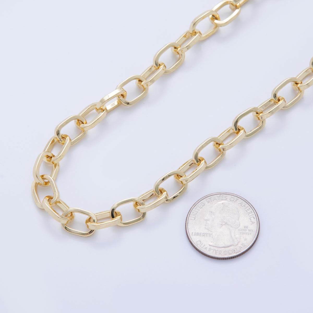 16K Gold Filled Minimalist Cable Unfinished Chain by Yard | Roll-1589