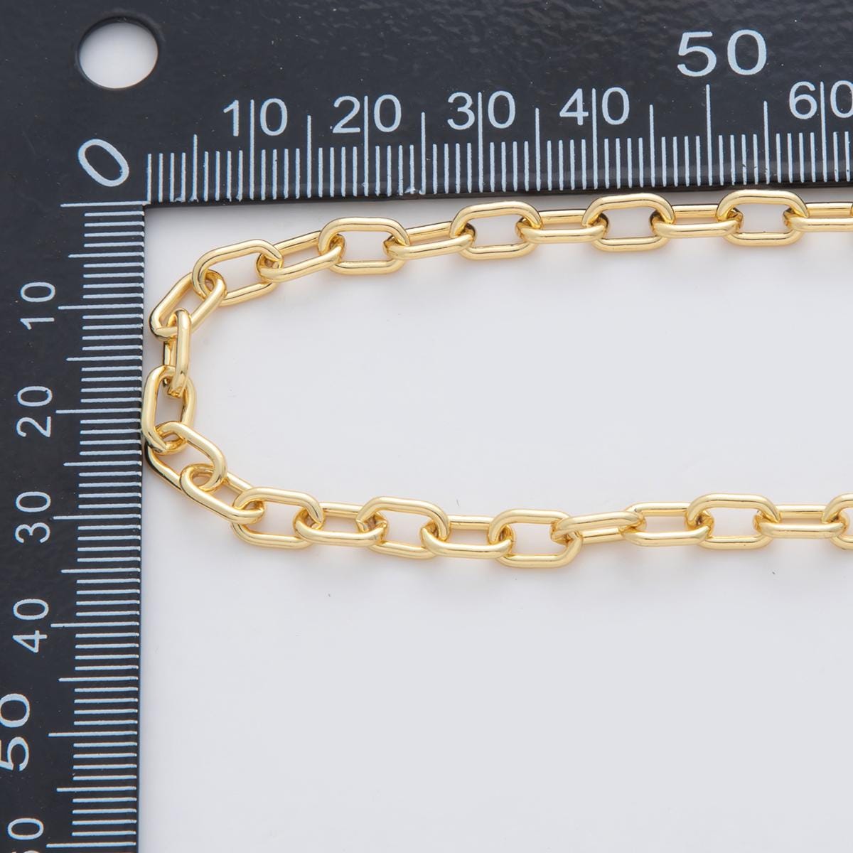 16K Gold Filled 8.3mm Thick Paperclip Link Unfinished Chain by Yard | Roll-1556
