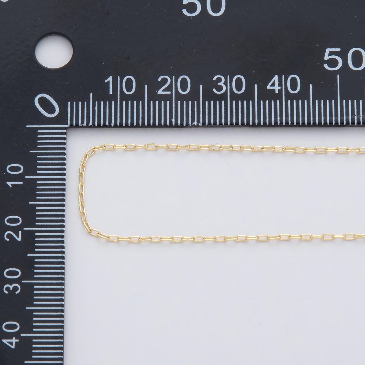 16K Gold Filled 2mm Minimalist Mini Paperclip Unfinished Chain by Yard | Roll-1560
