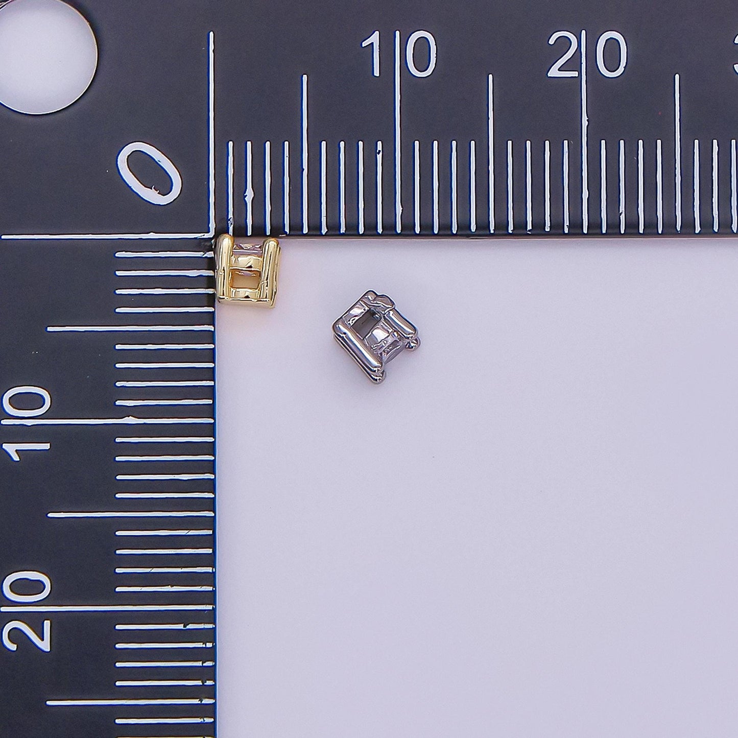 24K Gold Filled 3.5mm Clear CZ Round Bead in Gold & Silver | B446