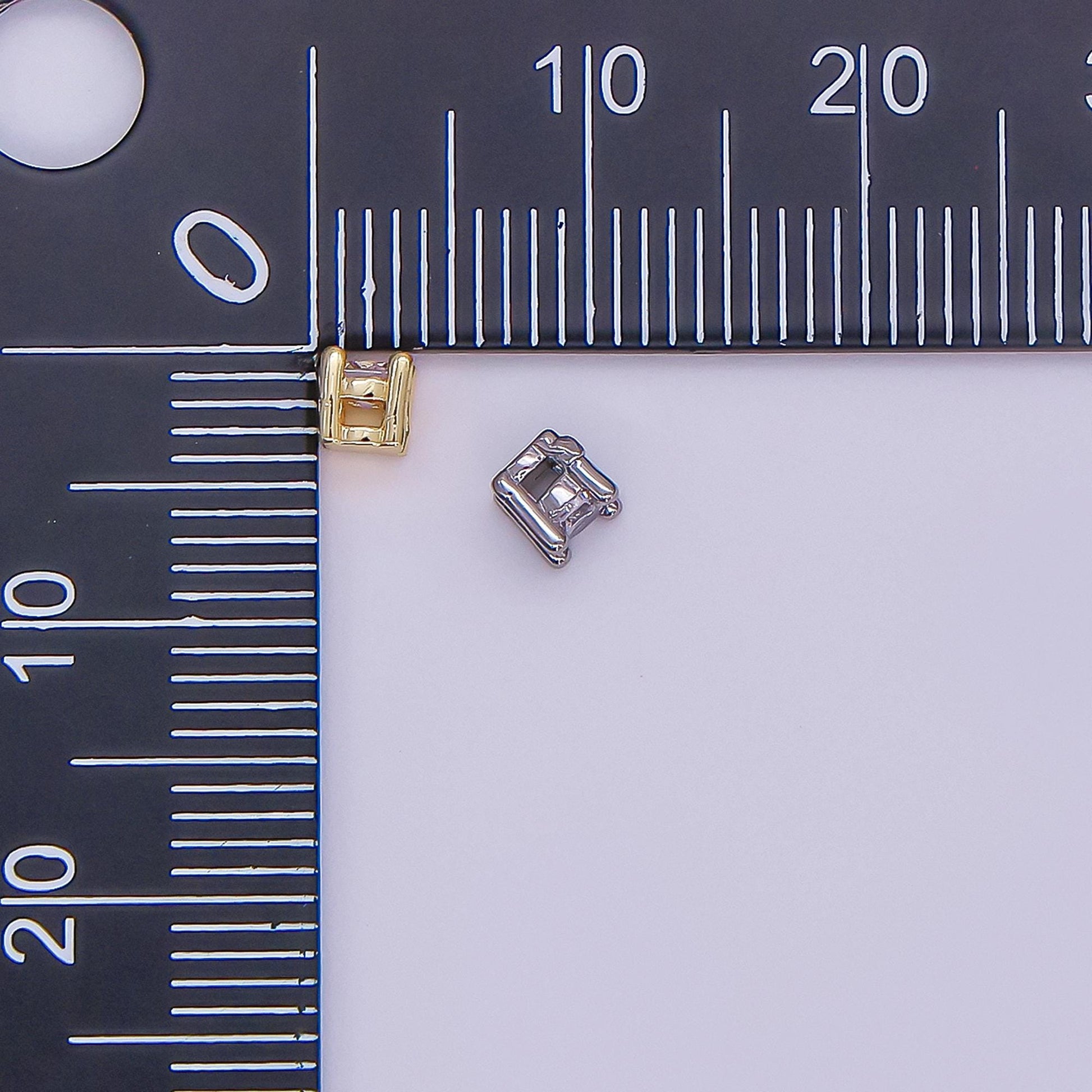 24K Gold Filled 3.5mm Clear CZ Round Bead in Gold & Silver | B446