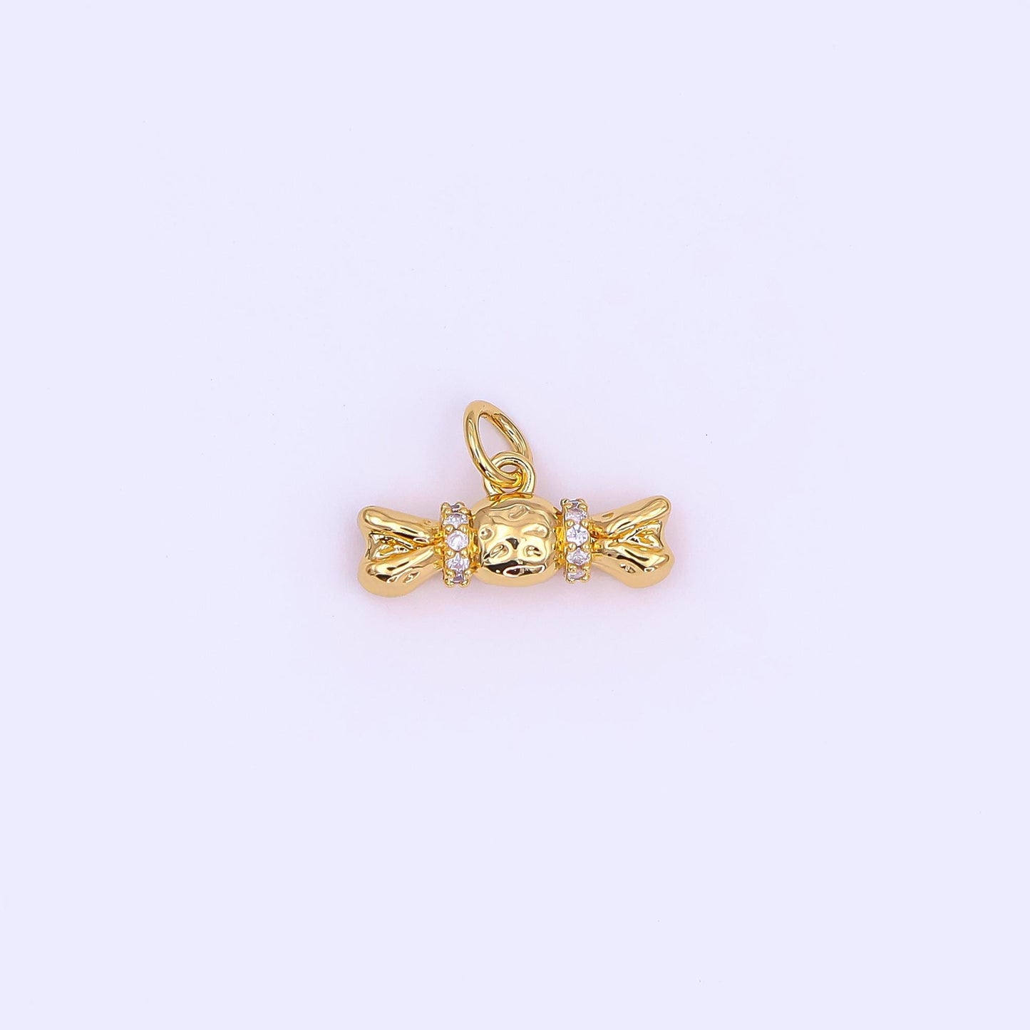 Mini Gold Candy Pendant 24K Gold Filled Charm Silver Candy Wrapper DIY Junk Food Bracelet Necklace Jewelry Making Findings Supply AF-485
