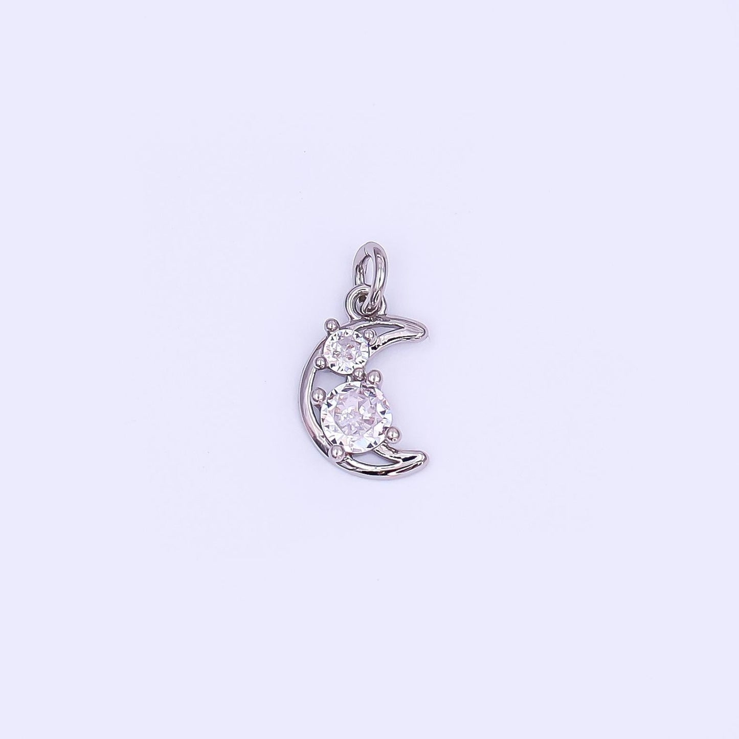 Mini Gold Moon Pendant 24K Gold Filled Charm Silver Crescent Moon DIY Celestial Bracelet Necklace Jewelry Making Findings Supply AF-492