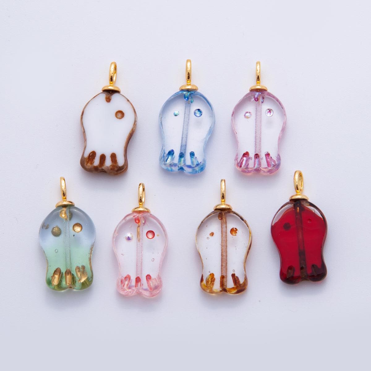 Clear Fish Resin Charms – Gold Accented Fish Drop Charm Fisherman Jewelry Inspired