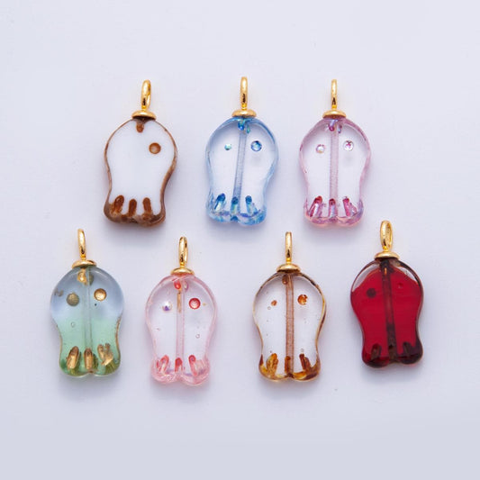 Clear Fish Resin Charms – Gold Accented Fish Drop Charm Fisherman Jewelry Inspired