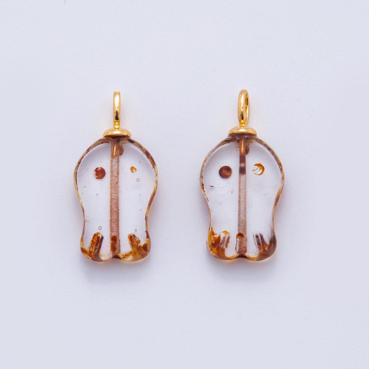 Clear Fish Resin Charms – Gold Accented Fish Drop Charm Fisherman Jewelry Inspired