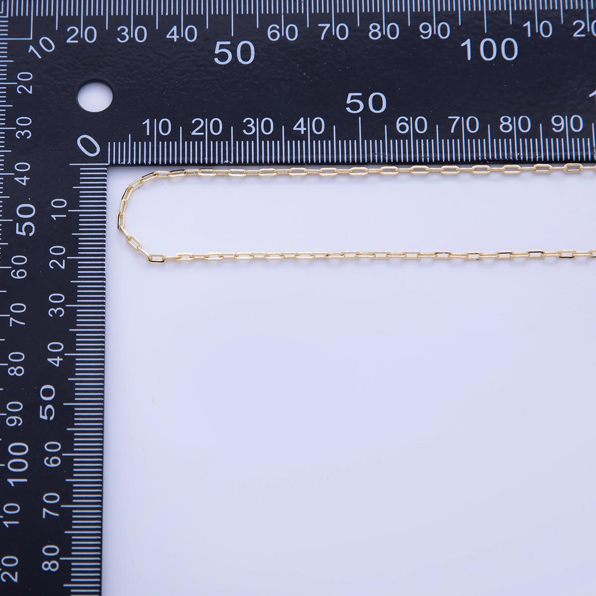 16K Gold Filled 1.7mm Minimalist Paperclip Unfinished Chain by Yard | Roll-1578