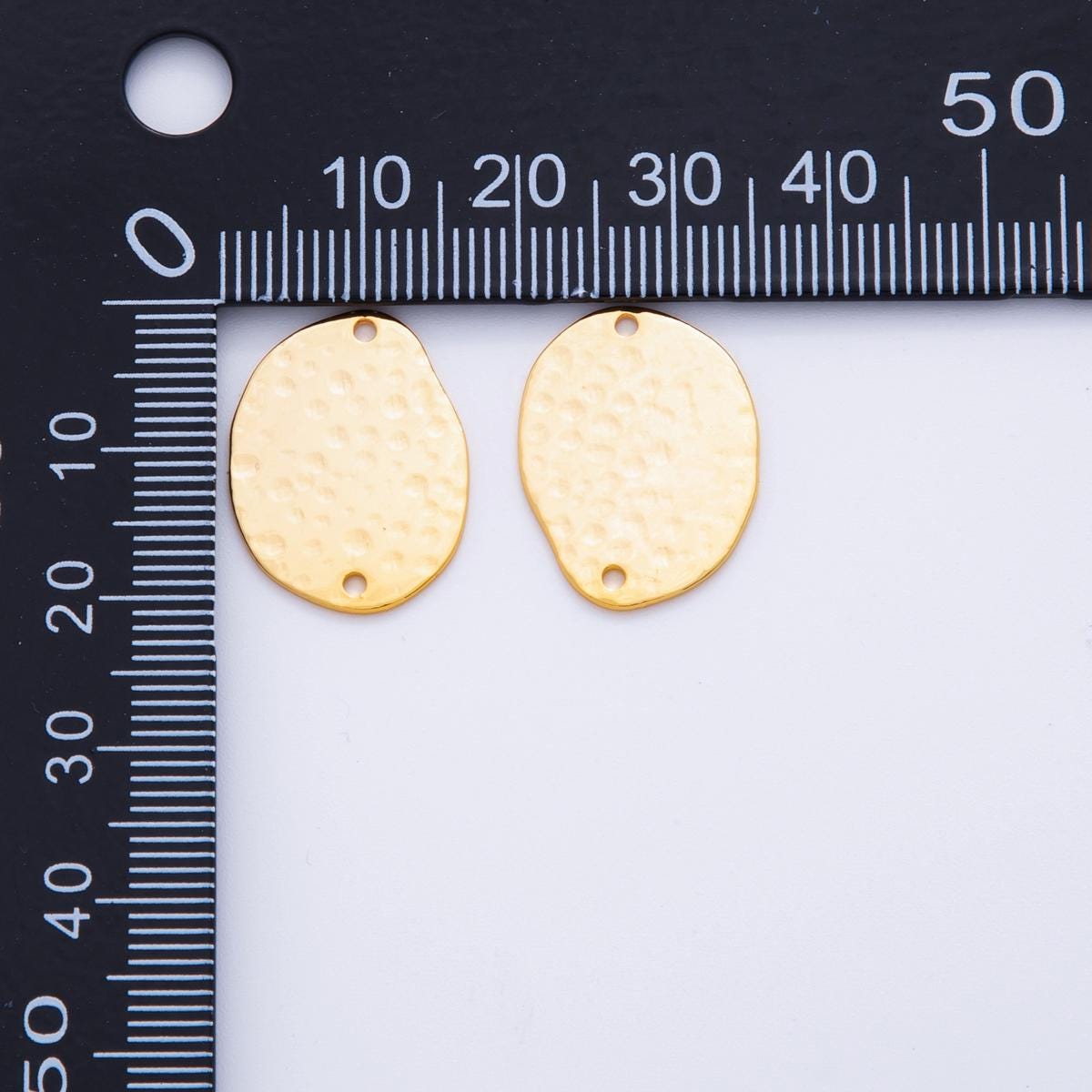 Gold Abstract Oval Charms Hammered Earring Supply Boho Style Charms for DIY Earrings, Lightweight Jewelry Making Supplies Z-1171