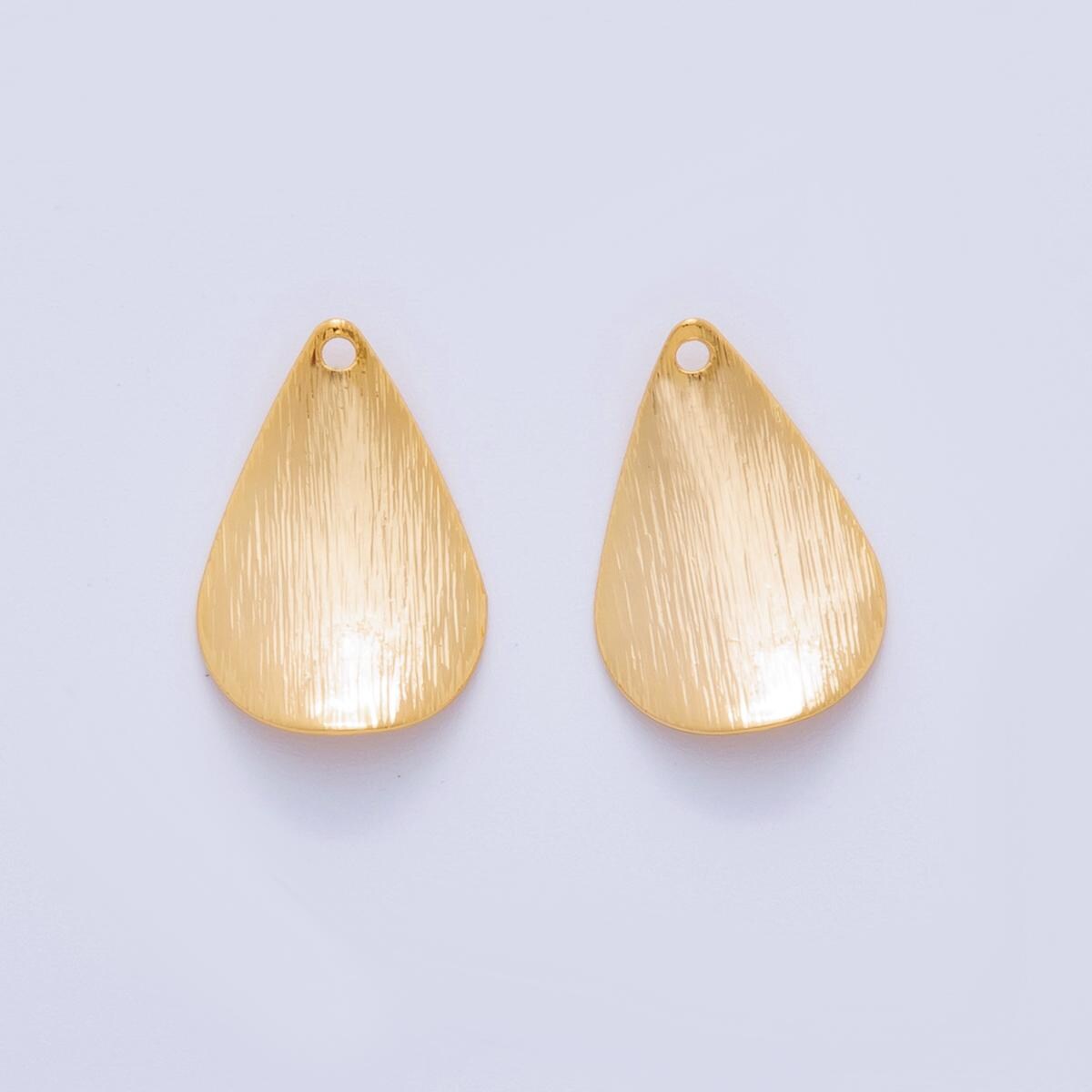 Dainty Gold Tear Drop Bar Charms Brushed Metal Earring Findings Pear Dangle Components for DIY Jewelry Making Z-1175