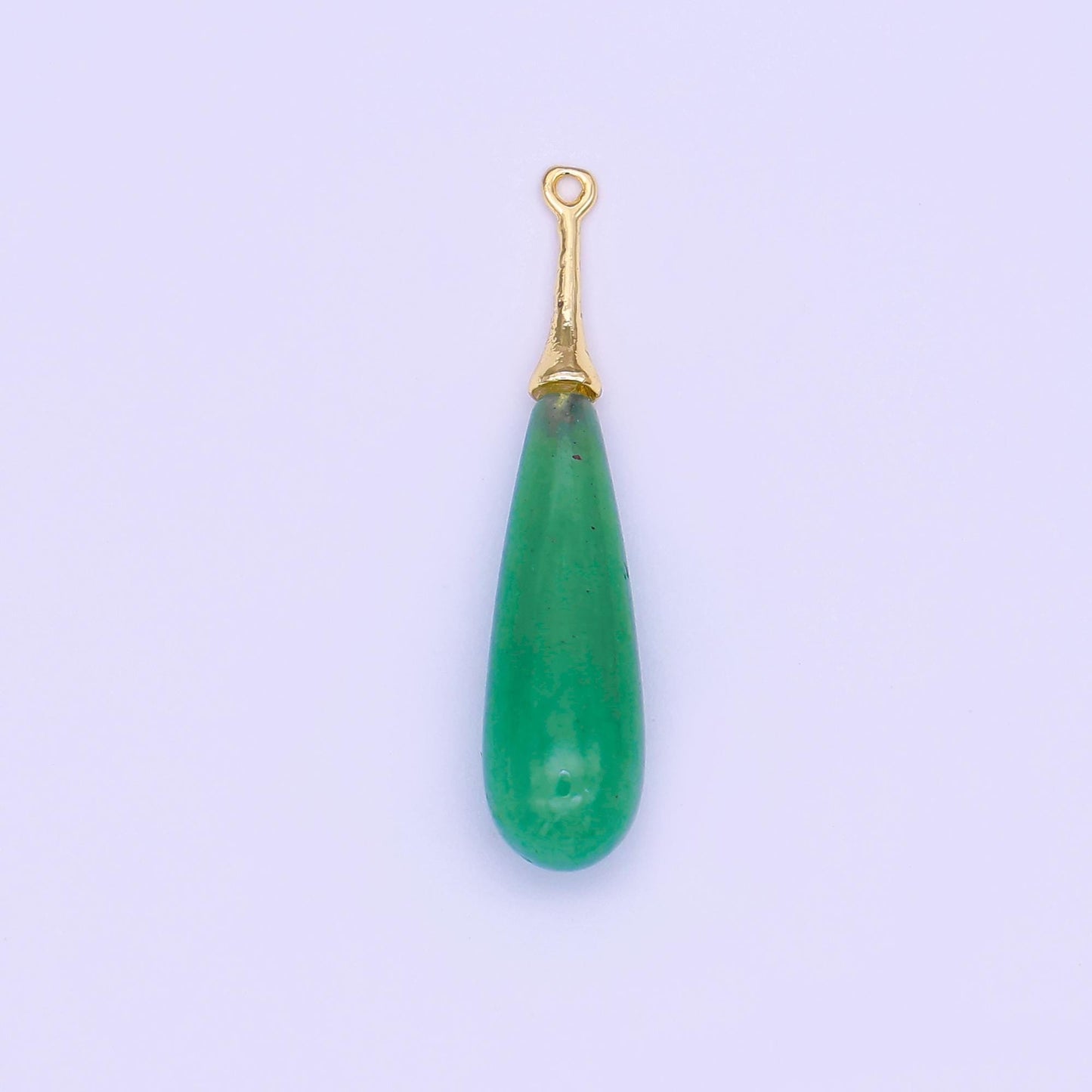 Teardrop Gemstone Charms with Gold Filled Cap – Mixed Stone Drop Pendants for Necklace or Earring Making – DIY Jewelry Supplies N-125