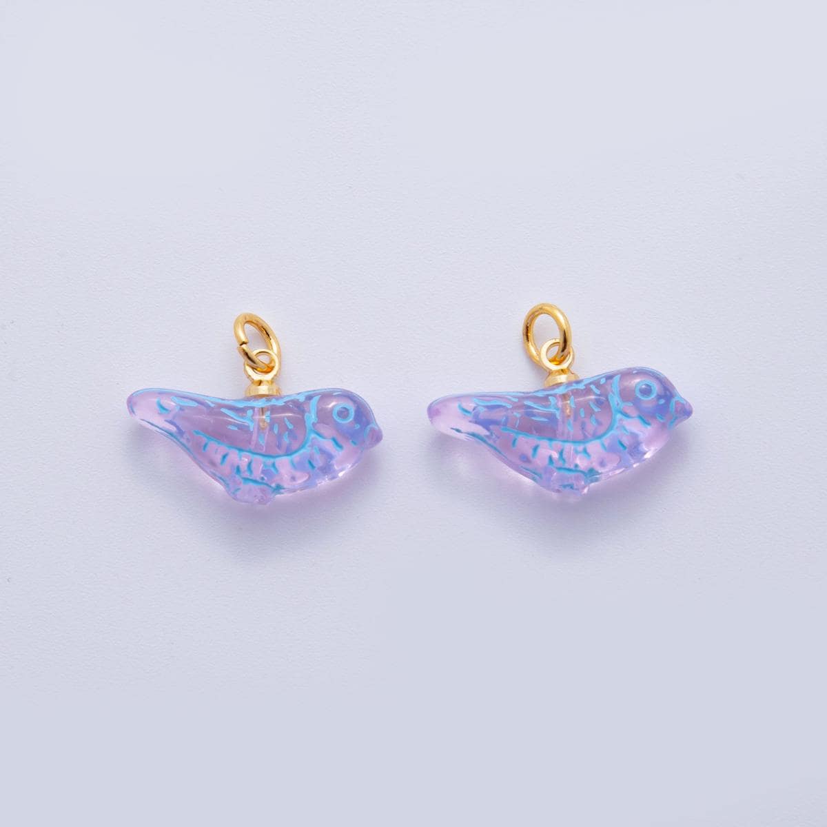 Gold Acrylic Charms Pigeon Bird Charm Pendant Animal Bracelet Necklace for DIY Jewelry Making Supply AF-704
