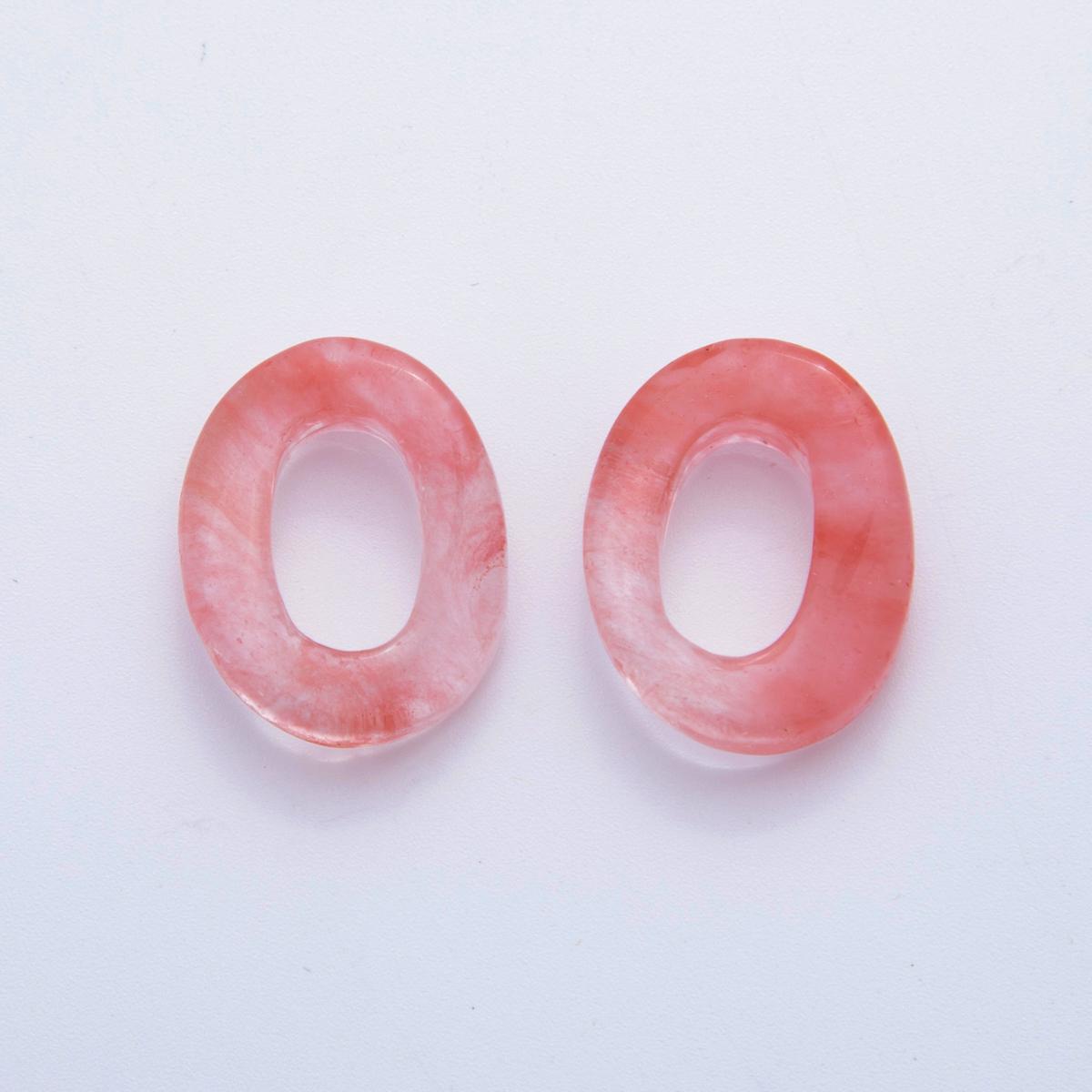 Gemstone natural oval open stone beads Colorful gemstone oblong oval findings 23mm x 18mm jewelry supply Z-A1211