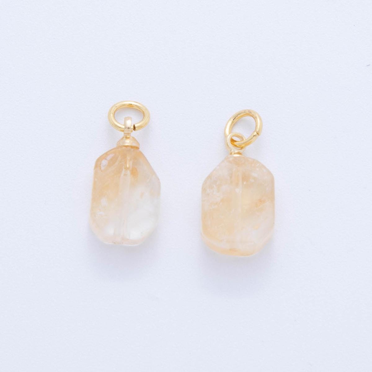 18k gold filled charm natural gemstone Amazonite amethyst rose quartz lapiz Tag Tablet Charm pendant | AF-412