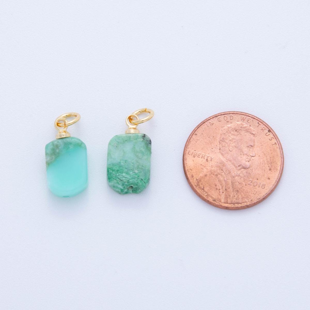 18k gold filled charm natural gemstone Amazonite amethyst rose quartz lapiz Tag Tablet Charm pendant | AF-412