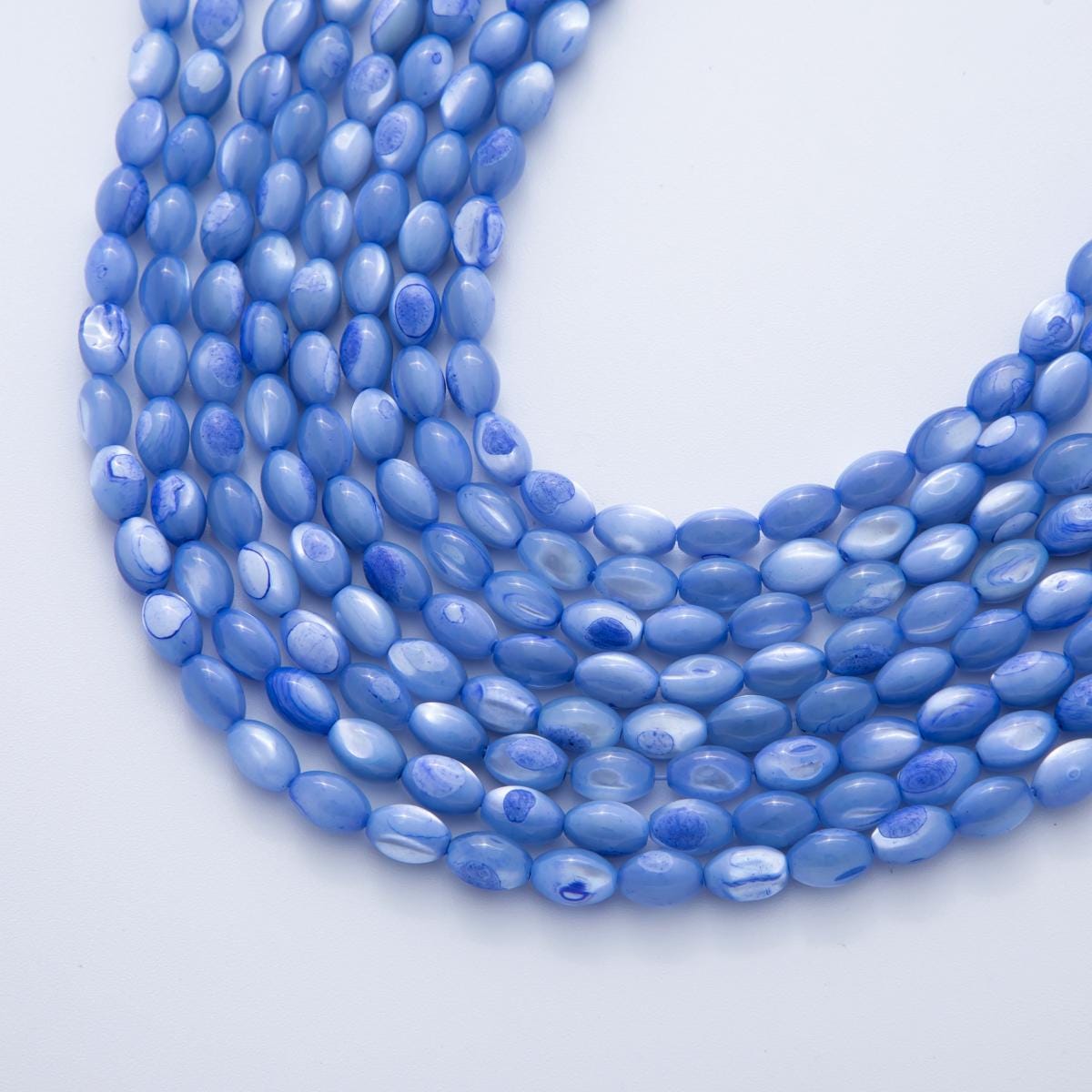 9x6mm Rice Shell Pearl Bead Strand Dyed Pearls for Jewelry Making, Necklace & Bracelet Craft Supplies Colorful Beads per Strand WA-3296