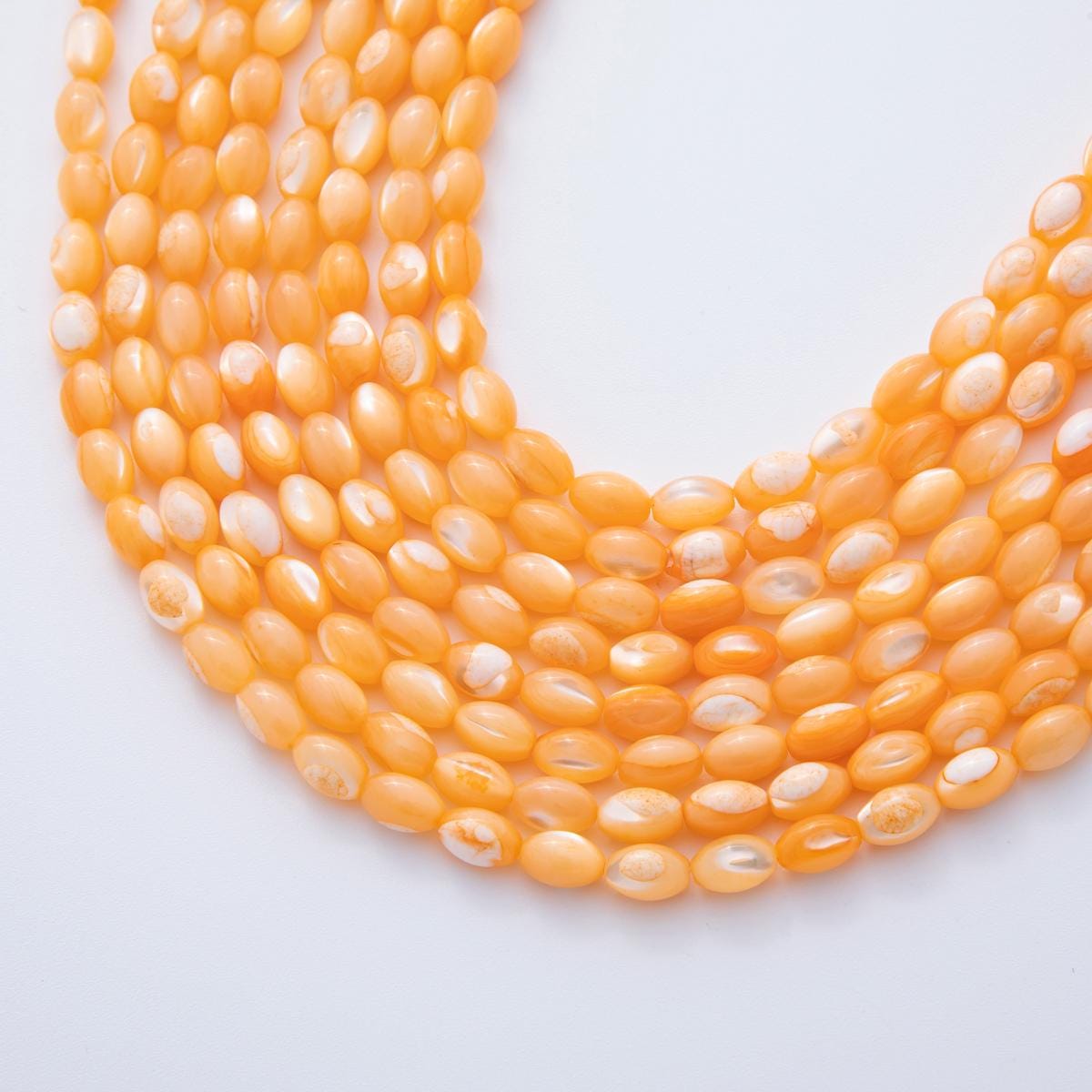 9x6mm Rice Shell Pearl Bead Strand Dyed Pearls for Jewelry Making, Necklace & Bracelet Craft Supplies Colorful Beads per Strand WA-3296