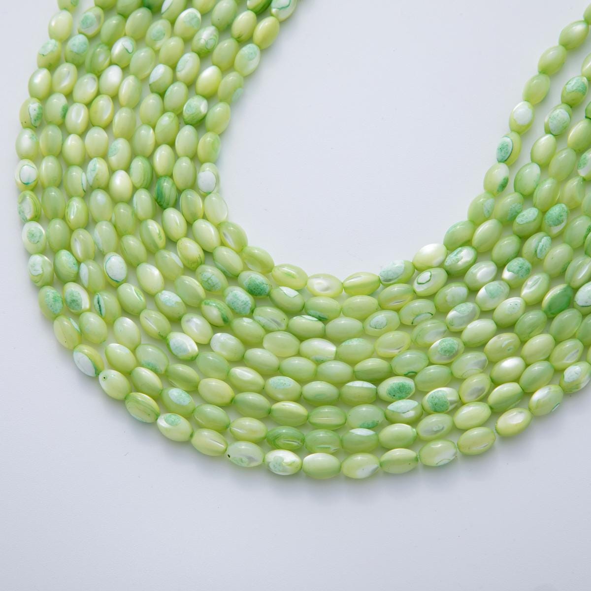 9x6mm Rice Shell Pearl Bead Strand Dyed Pearls for Jewelry Making, Necklace & Bracelet Craft Supplies Colorful Beads per Strand WA-3296