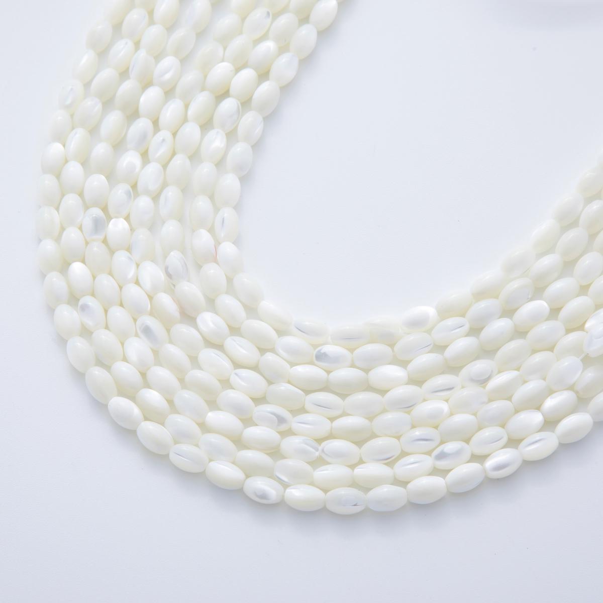 9x6mm Rice Shell Pearl Bead Strand Dyed Pearls for Jewelry Making, Necklace & Bracelet Craft Supplies Colorful Beads per Strand WA-3296