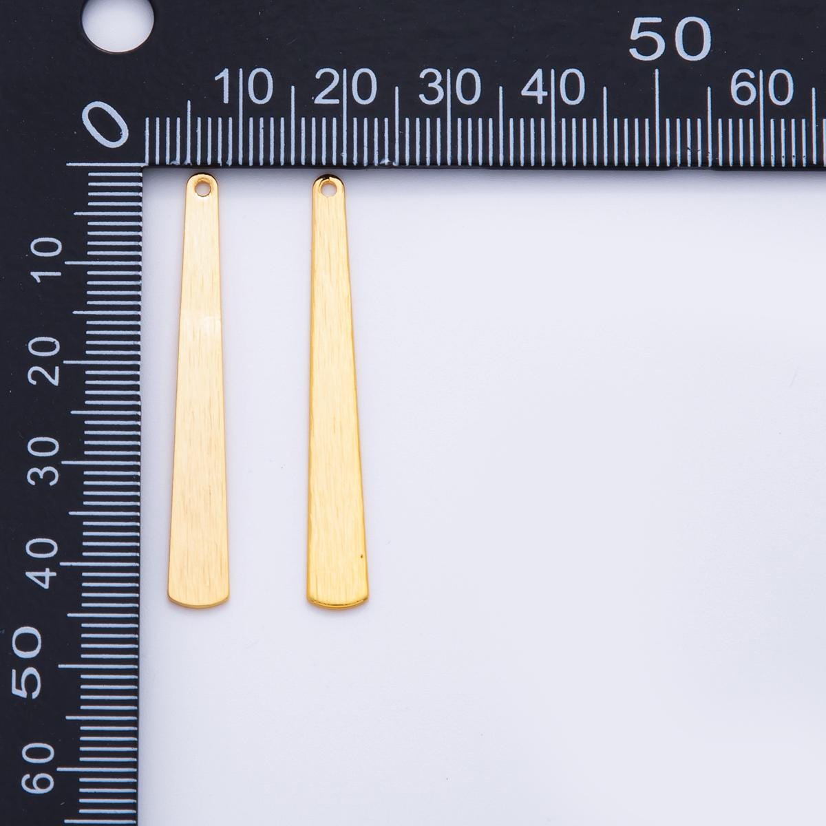 Dainty Gold Long Bar Charms Brushed Metal Earring Findings Long Vertical Dangle Components for DIY Jewelry Making Z-1176