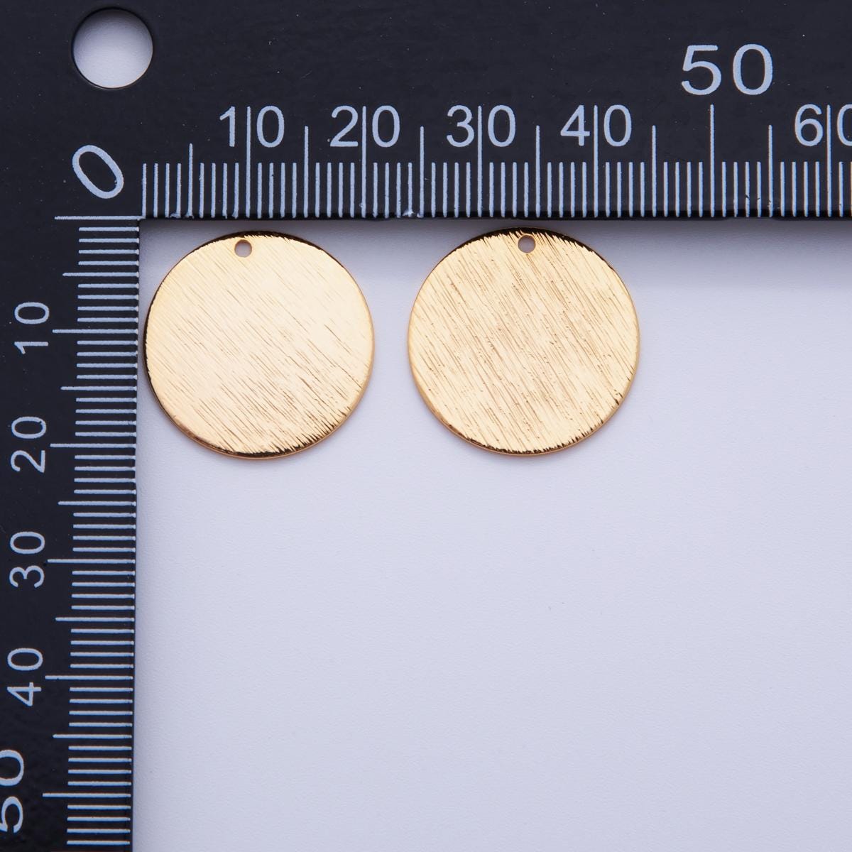 Dainty Gold Coin Bar Charms Brushed Metal Earring Findings Round Dangle Components for DIY Jewelry Making Z-1190