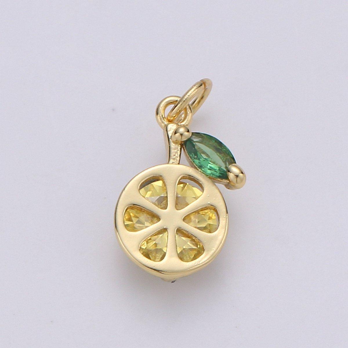 14K Gold Filled Mini Lemon Fruit Nature Charm | D-681