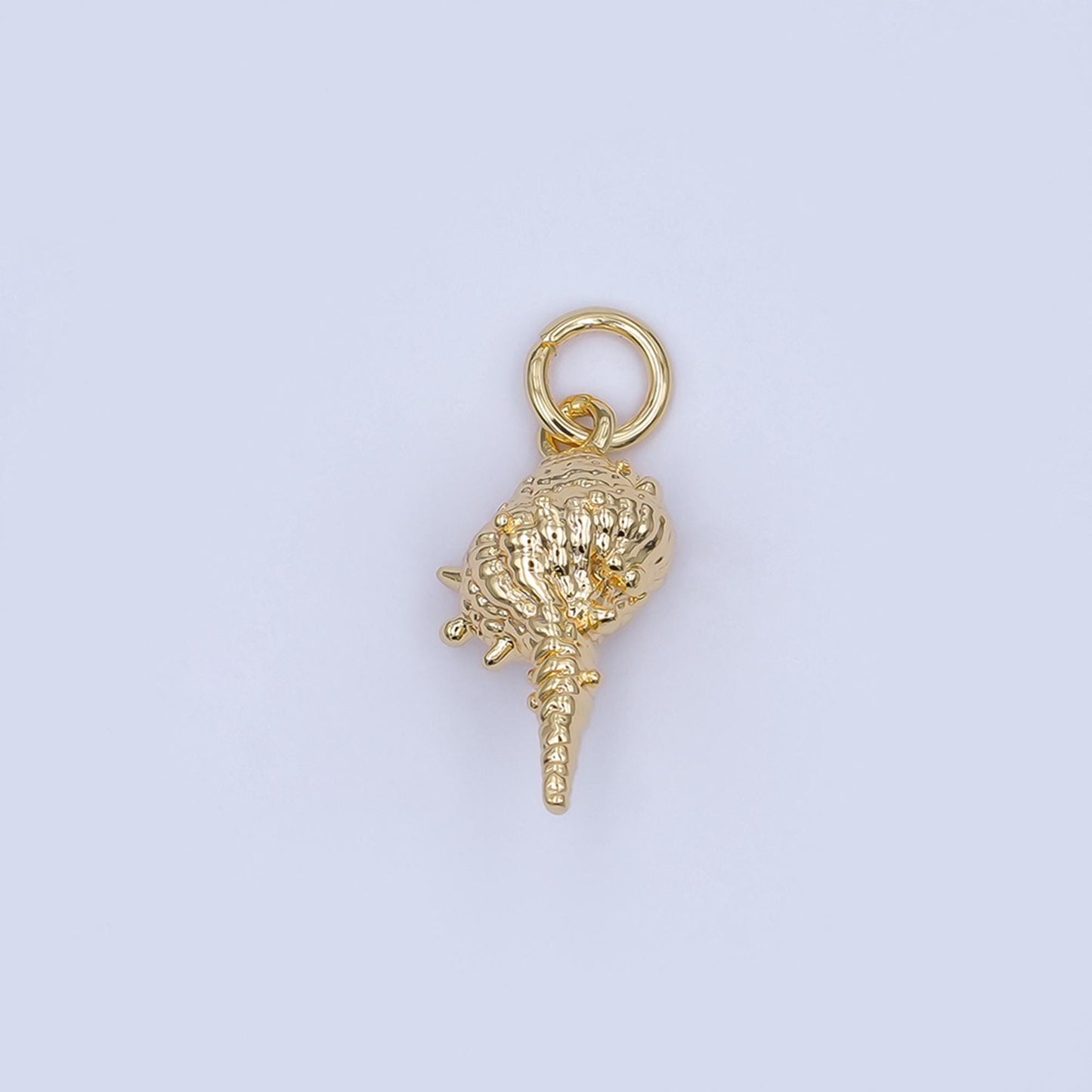 24K Gold Filled 16.5mm Conch Sea Shell Charm in Gold & Silver | AF477
