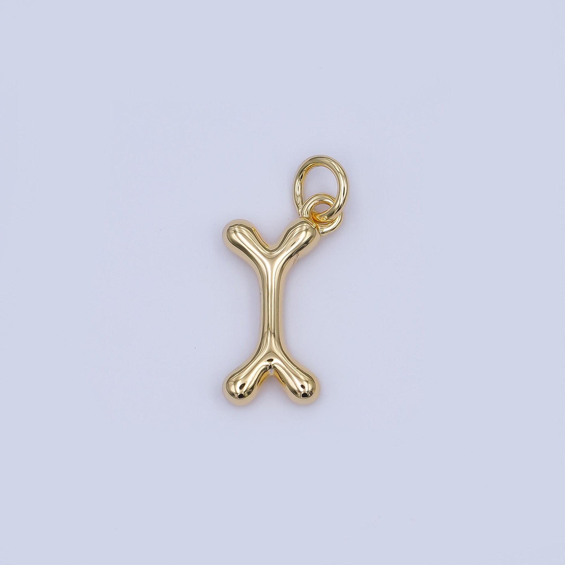 24K Gold Filled Dog Bone Multidimensional 3D Charm in Gold & Silver | AF475