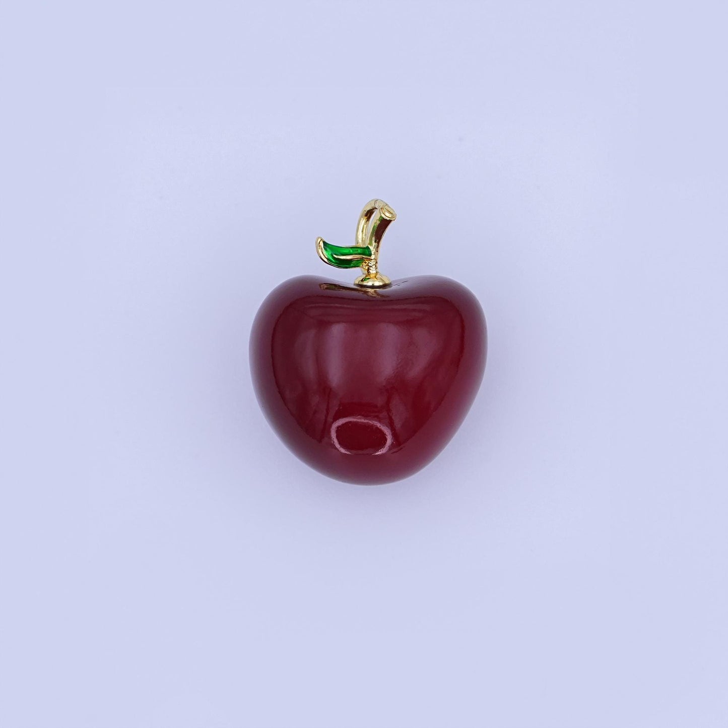 24k gold filled Dark red Washington apple fruit charm Red Delicious Food Charm | ag-918