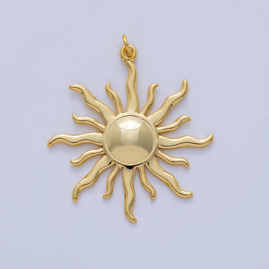 Stainless Steel Minimalist Celestial Sun Burst Charm | AF315