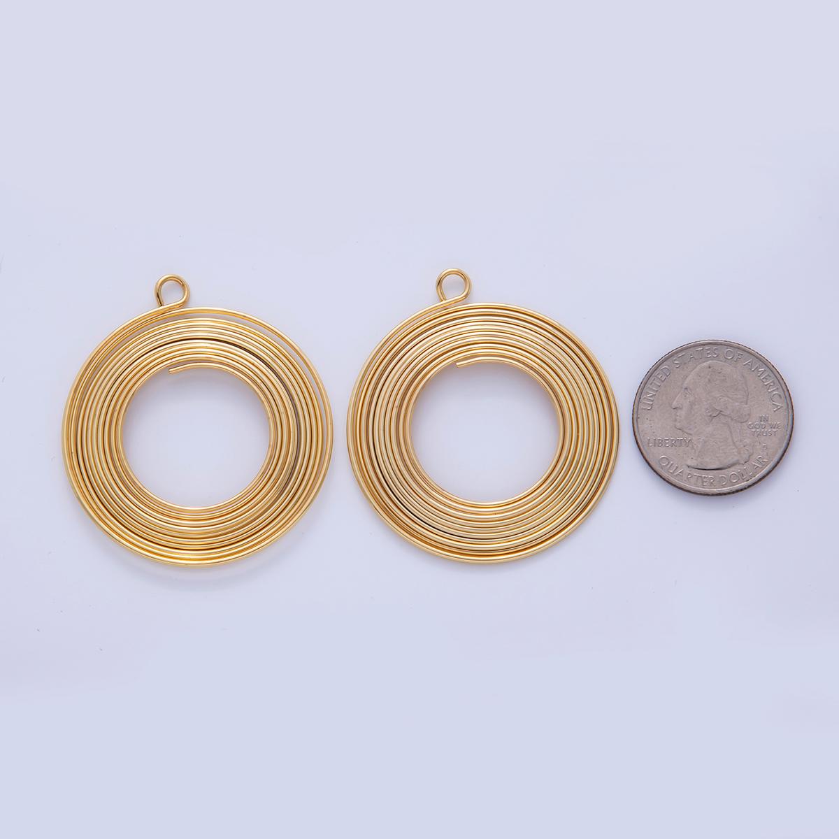 Stainless Steel 50mm Circular Wire Open Round Charm | Z1201