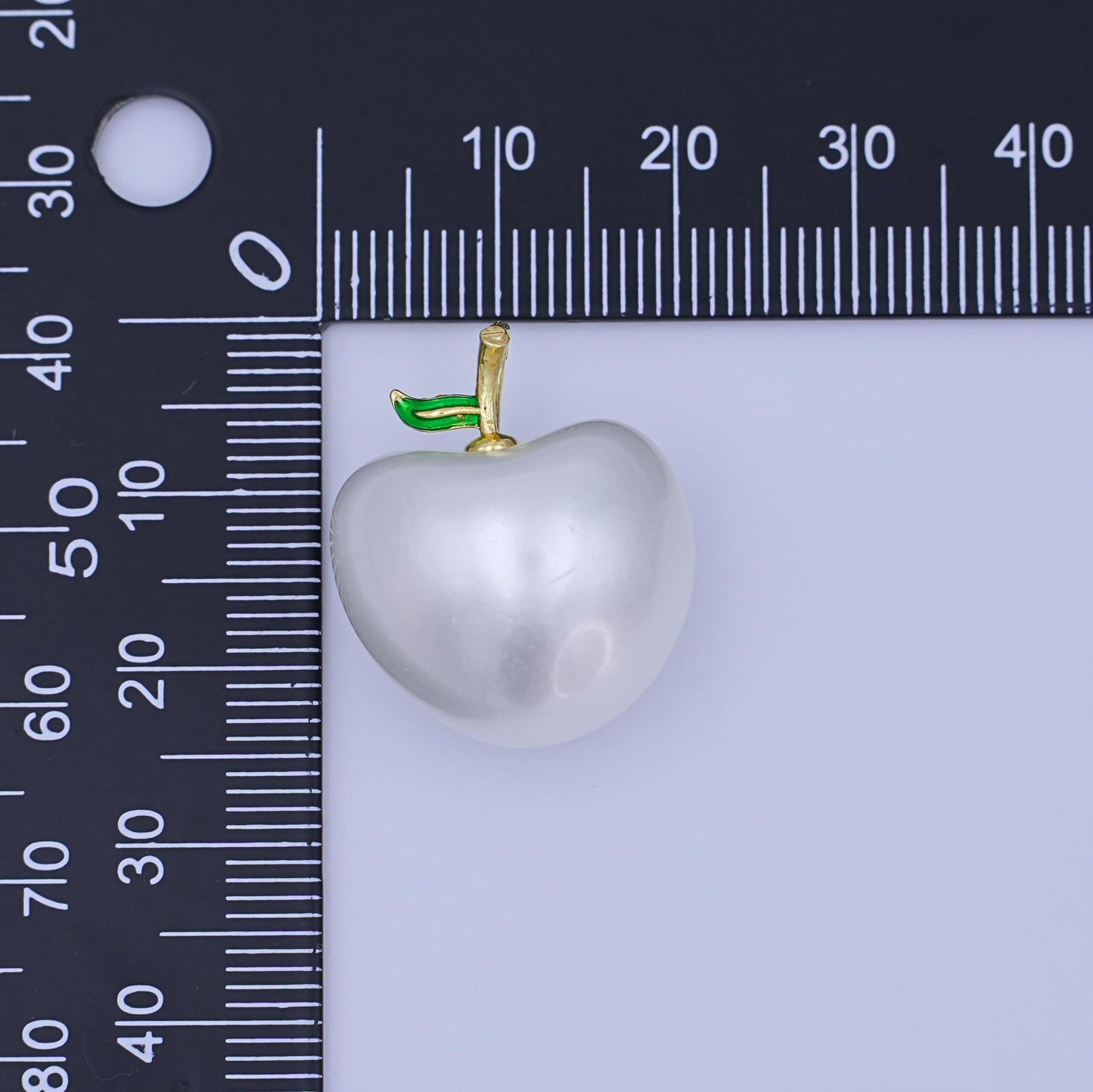 24K Gold Filled Off-White Heart Apple Fruit Pendant | AH425 - AH427