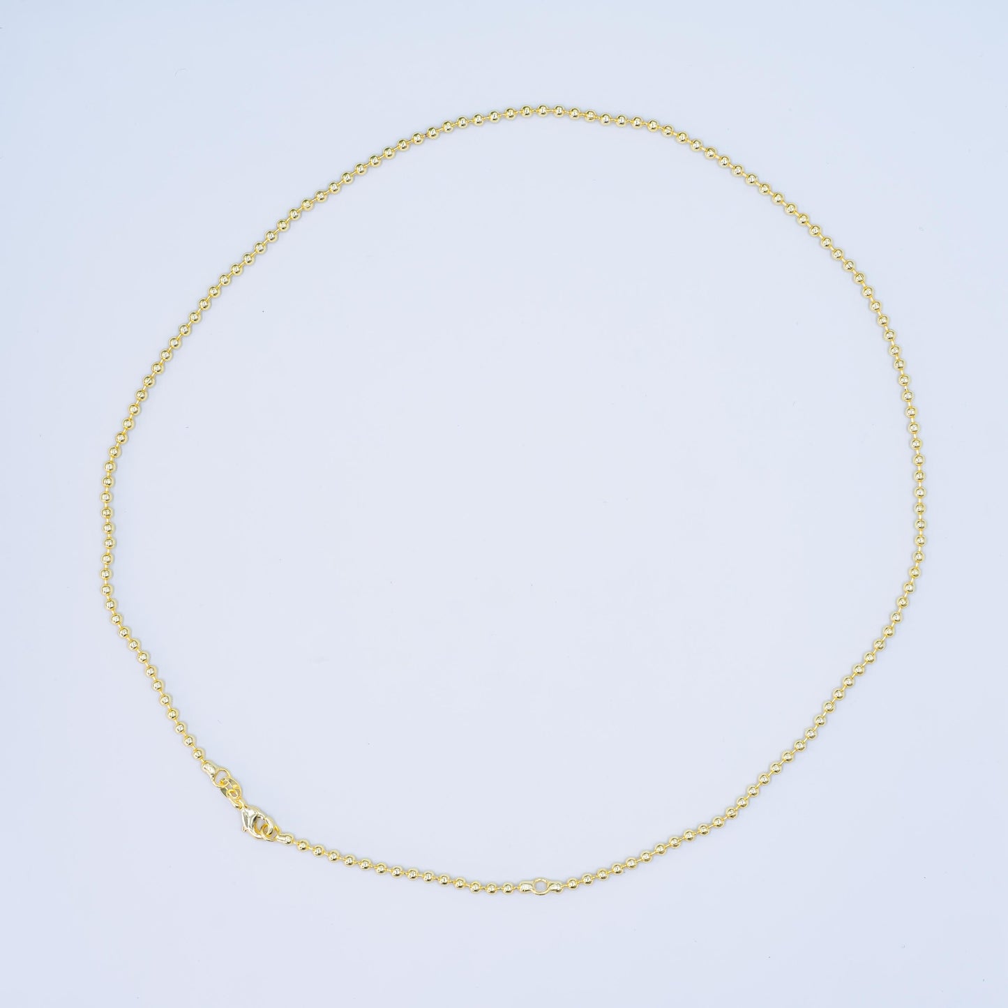 14K Gold Filled 2.5mm Ball Bead Bar 17.5 Inch Necklace | WA-2742