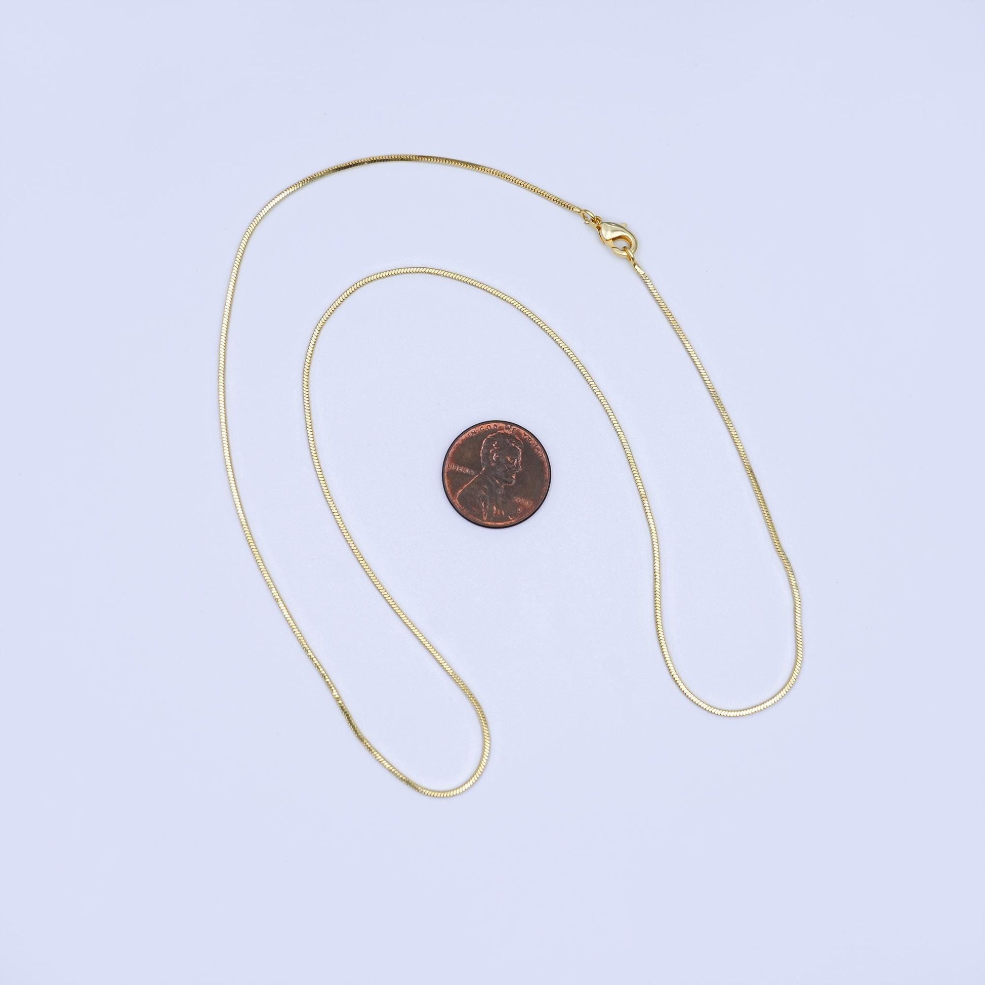 24K Gold Filled 1.2mm Snake Cocoon 18 Inch Chain Necklace | WA-3232