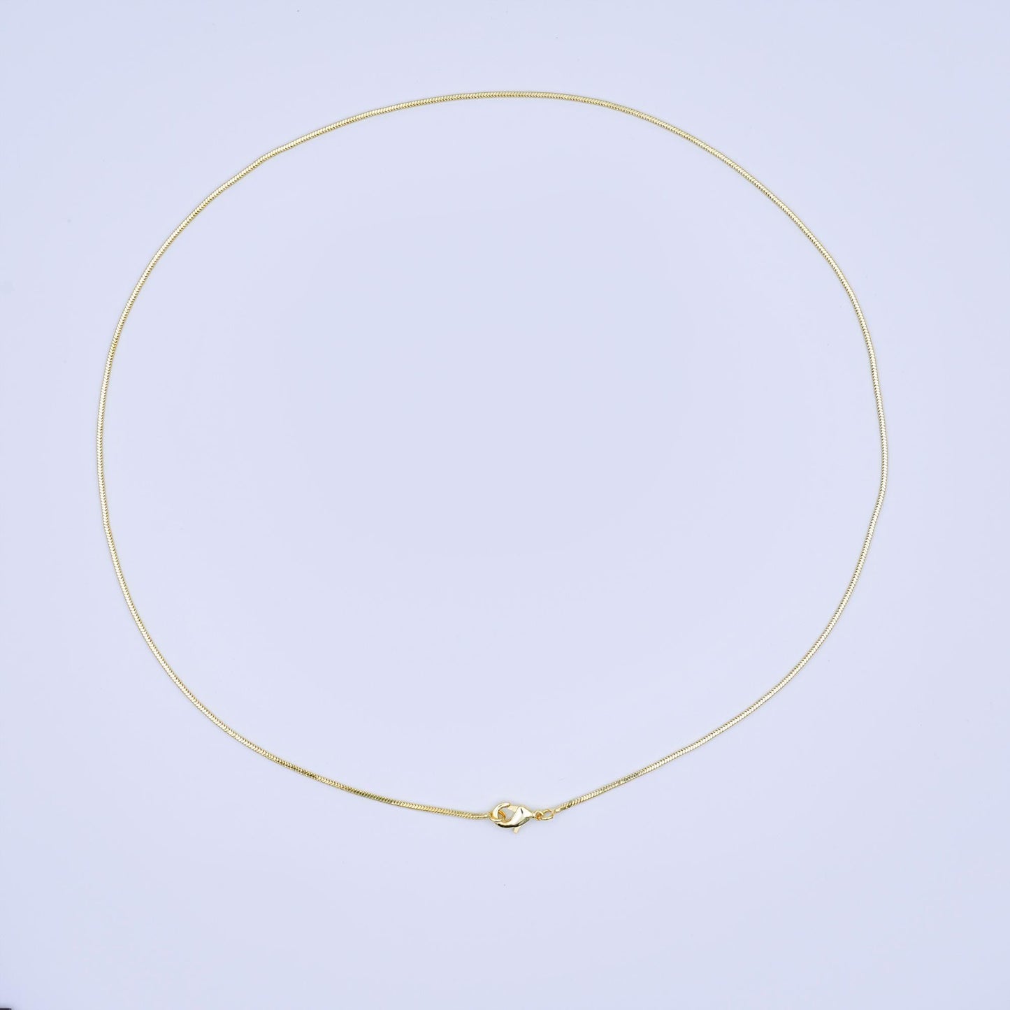 24K Gold Filled 1.7mm Sunburst Hammered Cable 17.5 Inch Chain Necklace | WA-3227