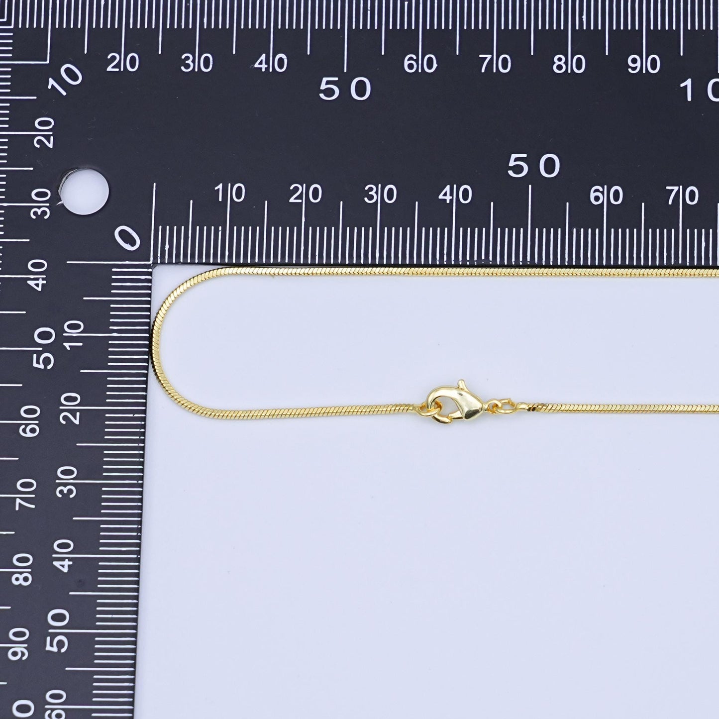 24K Gold Filled 1.7mm Sunburst Hammered Cable 17.5 Inch Chain Necklace | WA-3227