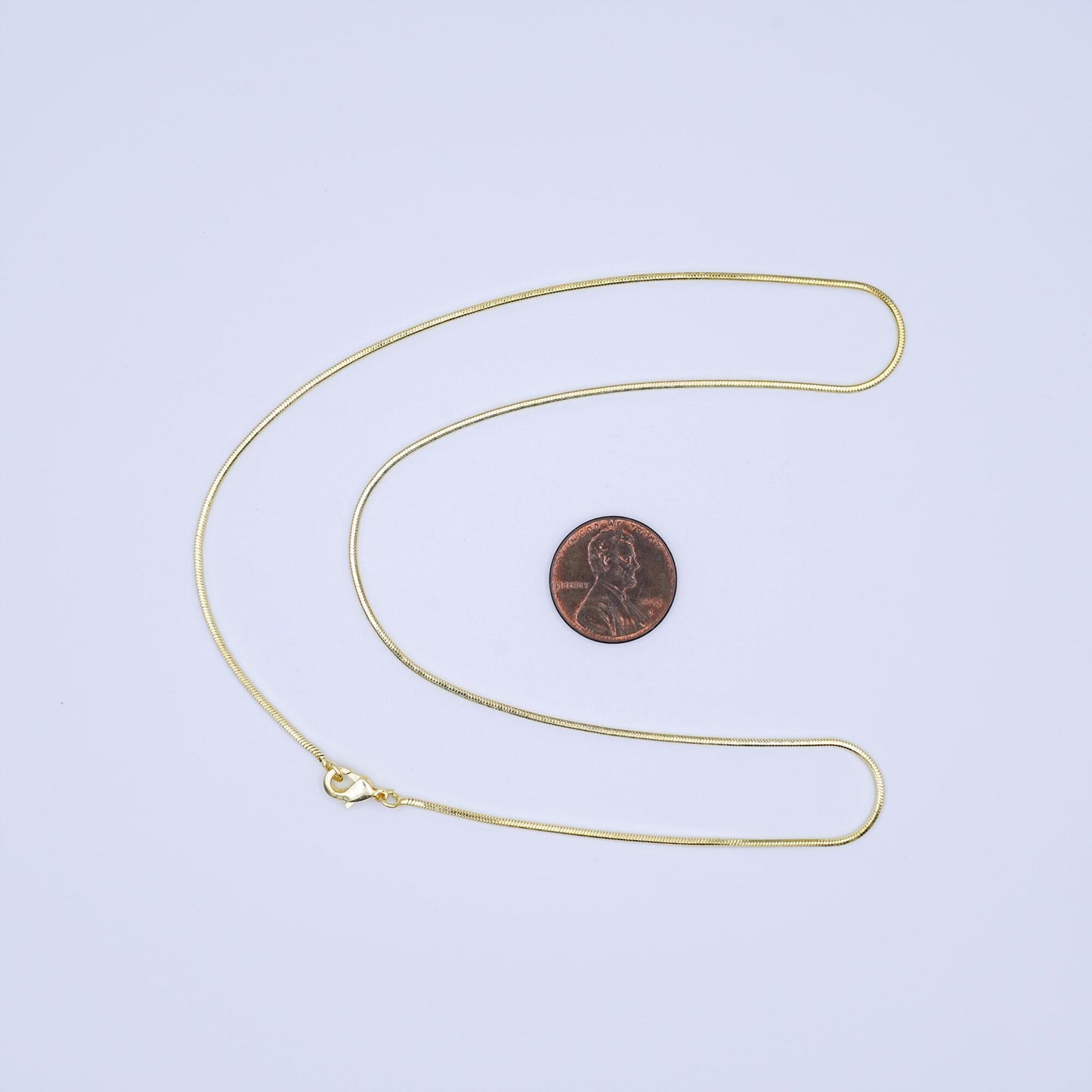 24K Gold Filled 1.2mm Cocoon Snake 19.5 Inch Chain Necklace | WA-3230