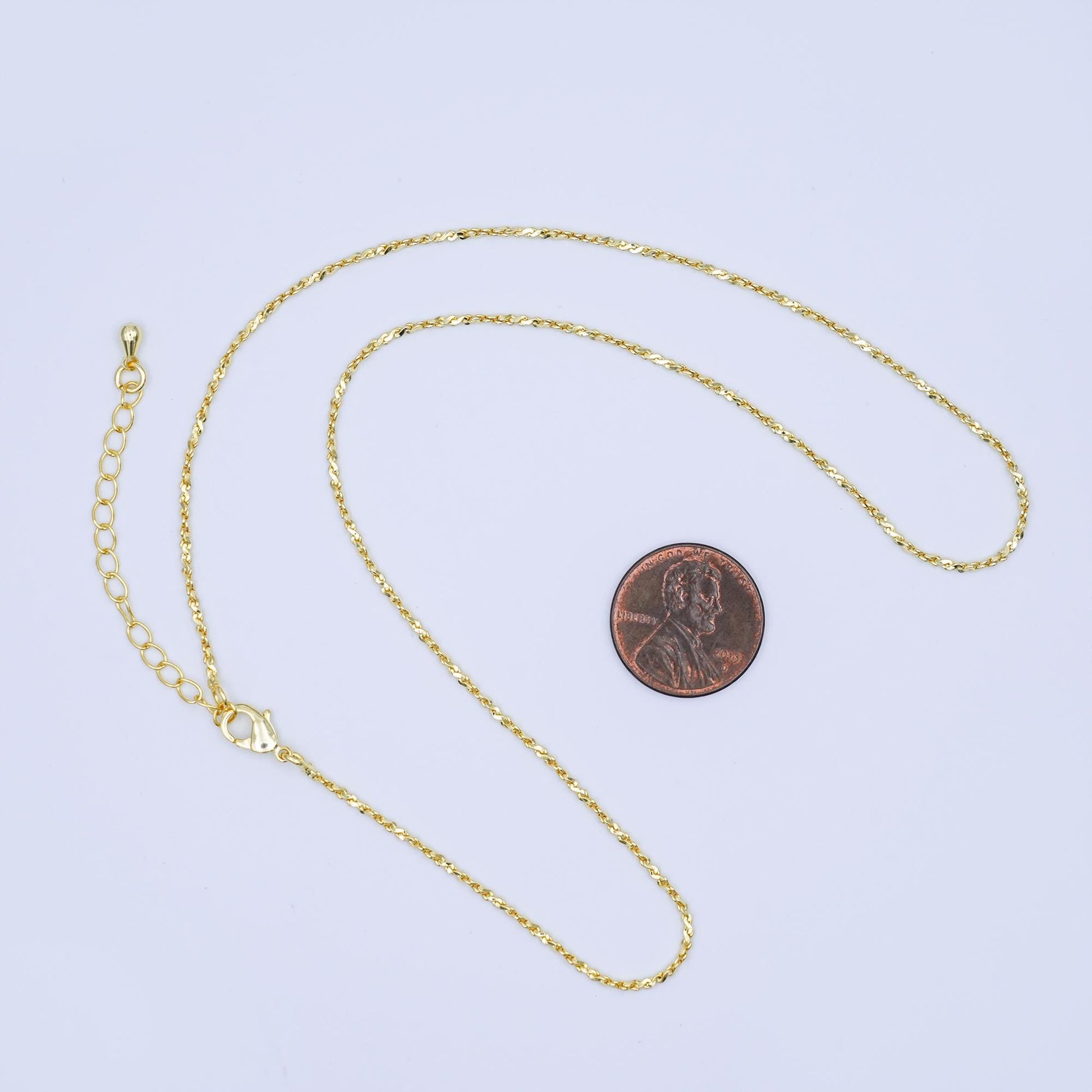 24K Gold Filled 1.5mm S-Link 16 Inch Chain Necklace | WA-3226
