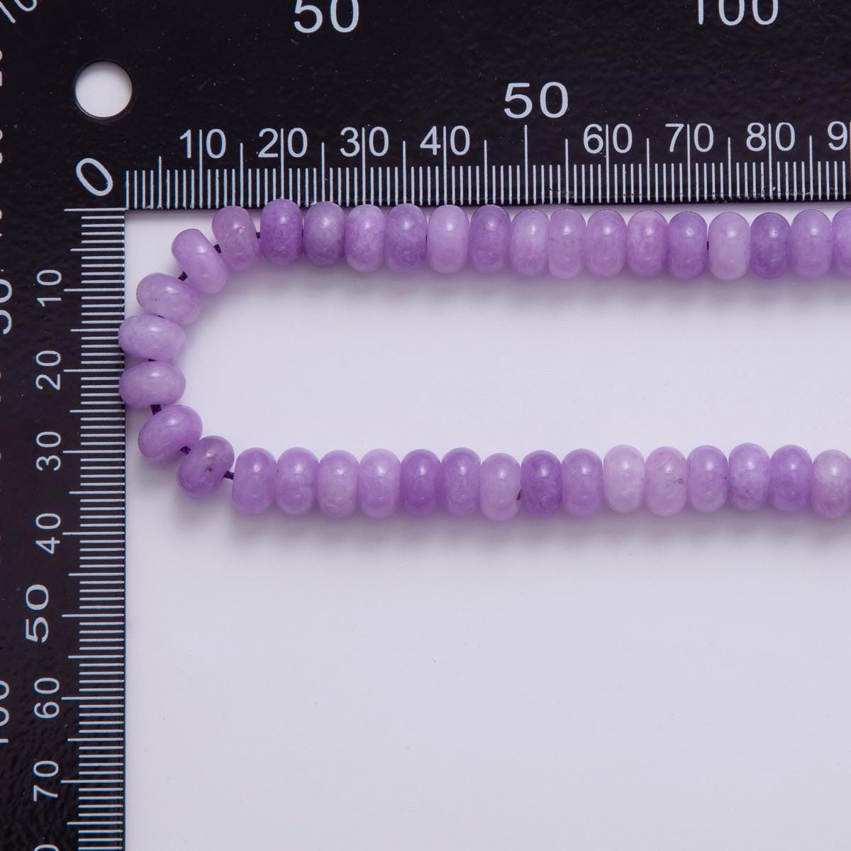 8mm Light Purple Amethyst Natural Gemstone Rondelle Bead Strand Finding | WA-584
