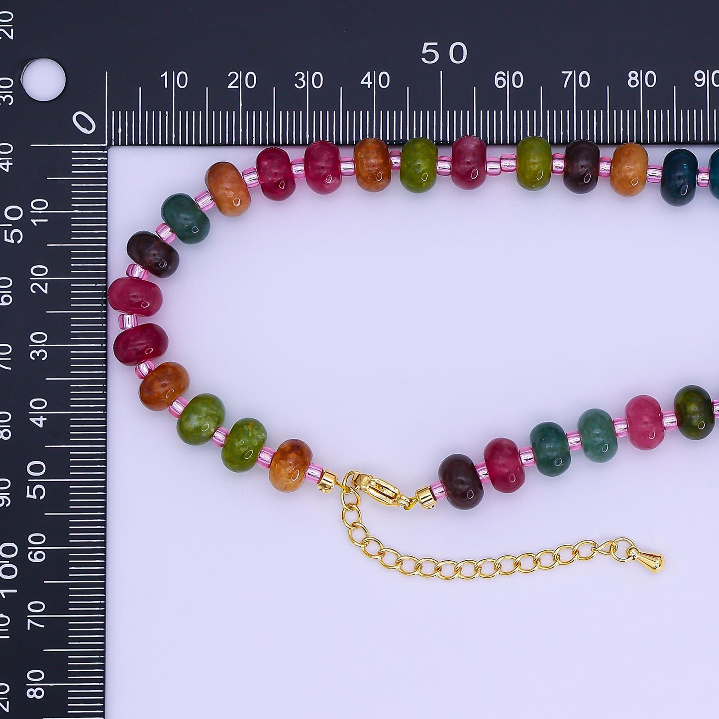 14K Gold Filled Gradient Multicolor Gemstone 16 Inch, 18 Inch Necklace Holiday Jewelry Inspired | WA-3147 WA-3148