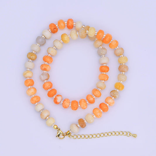 14K Gold Filled Blue Turquoise Natural Gemstone 16 Inch, 18 Inch Necklace | WA-3143 WA-3144