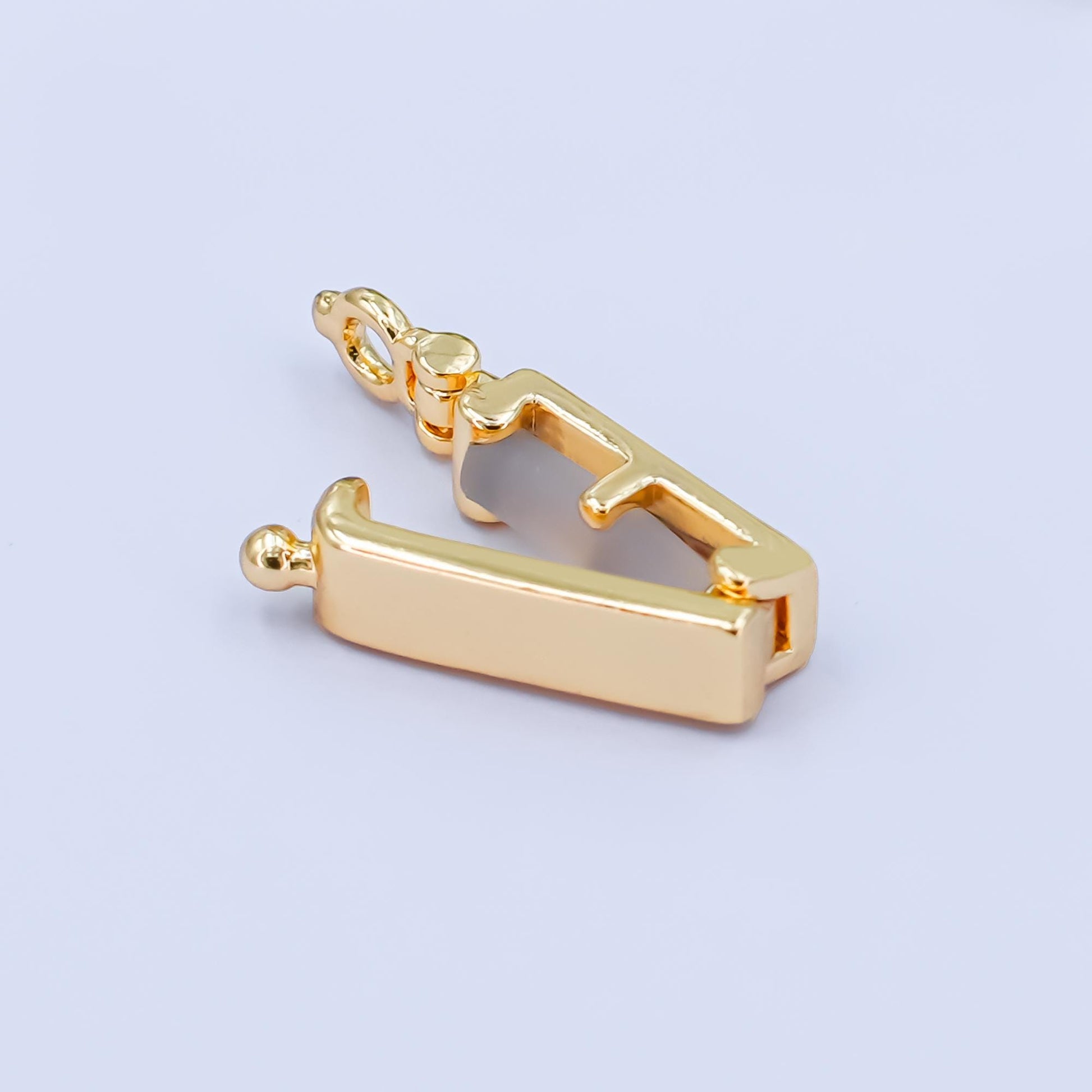 24K Gold Filled Minimalist Snap Rectangular Bail Finding in Gold & Silver | Z1086