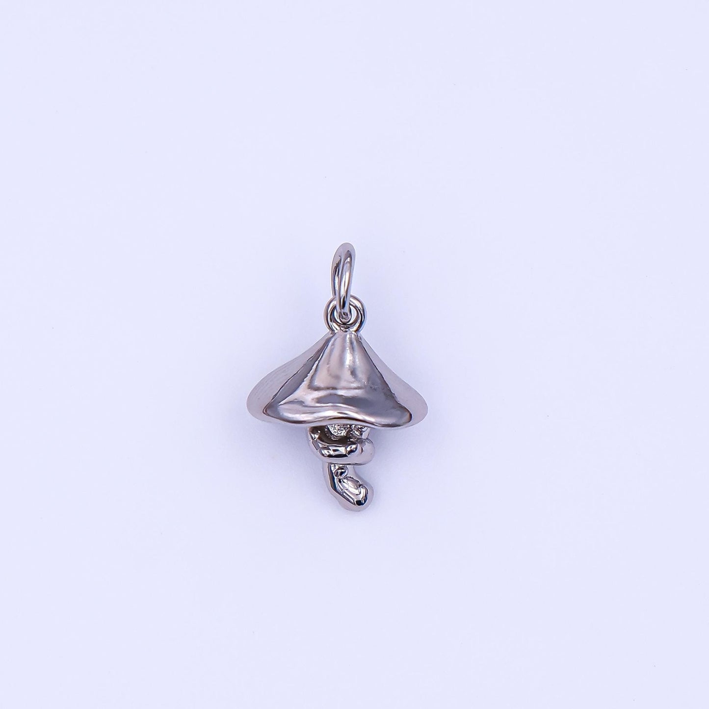 Mini Silver Mushroom Charms 24K Gold Filled Food Pendant Charm Bracelet Necklace for DIY Jewelry Making Supply AF-542