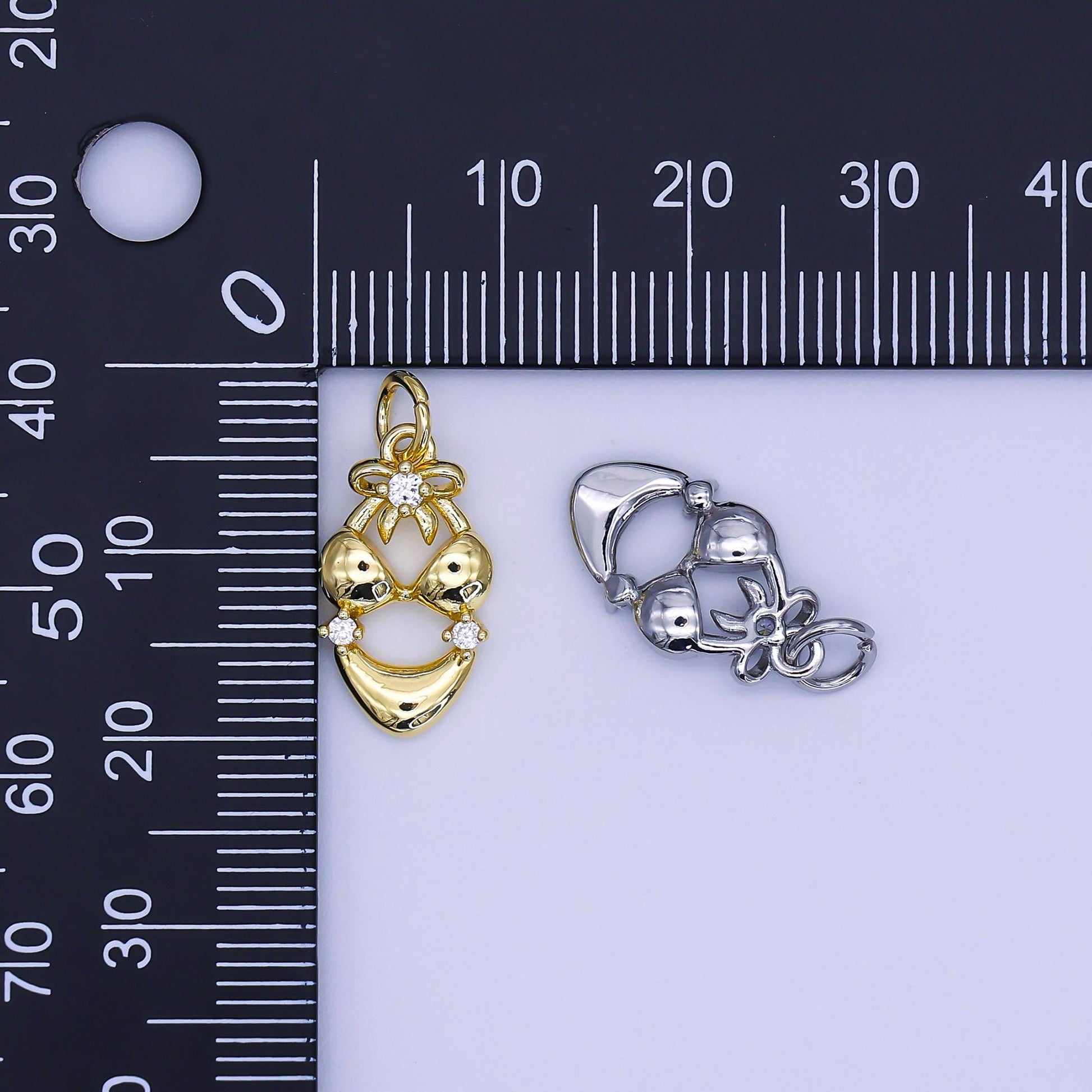 Mini gold Bikini charm Summer Bikini Beach Pendant dangle for minimalist bracelet necklace earring supply component Aj-304