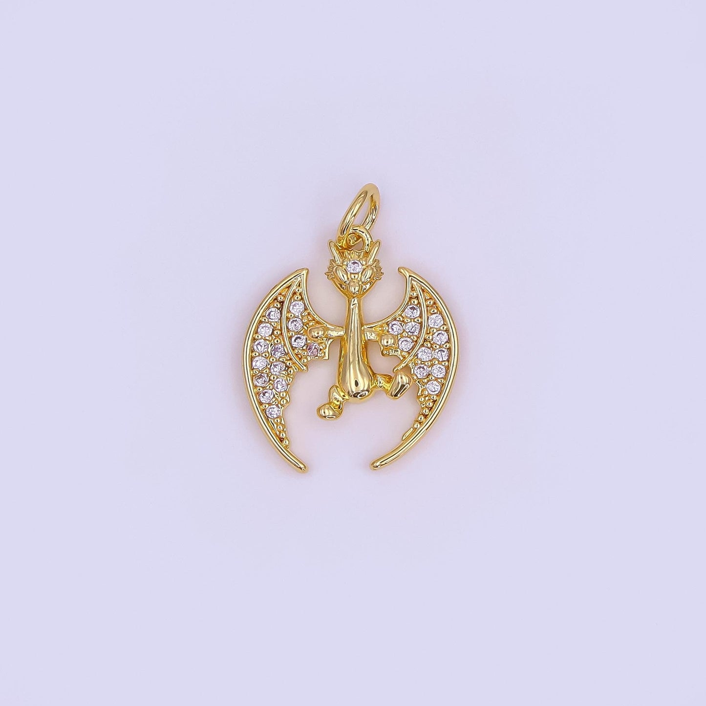 Dainty gold Dragon charm Fantasy Animal Monster pendant for necklace bracelet earring component AF-495