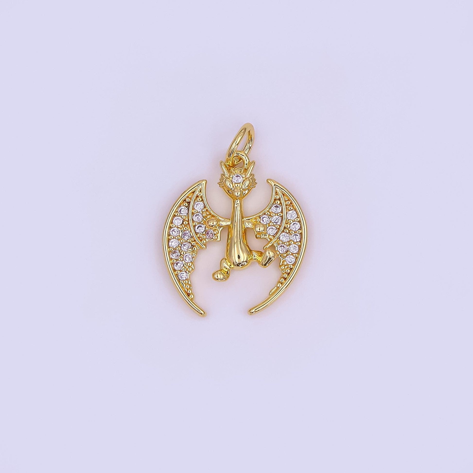 Dainty gold Dragon charm Fantasy Animal Monster pendant for necklace bracelet earring component AF-495